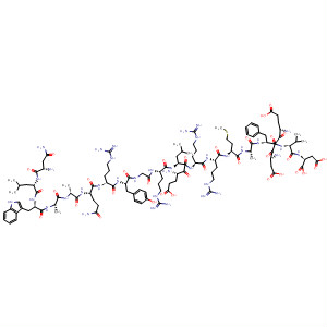 L-Aspartic acid,L-asparaginyl-L-leucyl-L-tryptophyl-L-alanyl-L-alanyl-L-glutaminyl-L-arginyl-L-tyrosylglycyl-L-arginyl-L-a-glutamyl-L-leucyl-L-arginyl-L-arginyl-L-methionyl-L-alanyl-L-a-aspartyl-L-a-glutamyl-L-phenylalanyl-L-valyl- molecular structure