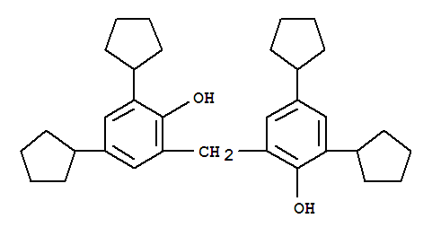 2,2-methylenebis[4,6-dicyclopentylphenol] molecular structure