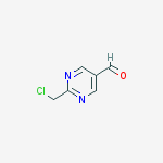 2-(chloromethyl)pyrimidine-5-carbaldehyde molecular structure