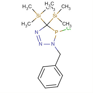 3H-1,2,3,4-Triazaphosphole,4-chloro-4,5-dihydro-3-(phenylmethyl)-5,5-bis(trimethylsilyl)- molecular structure