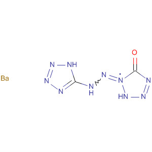 5H-Tetrazol-5-one, 1,2-dihydro-, 1H-tetrazol-5-ylhydrazone, barium salt(1:1) molecular structure