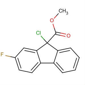9H-Fluorene-9-carboxylic acid, 9-chloro-2-fluoro-, methyl ester molecular structure
