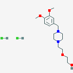 2-[2-[4-[(3,4-dimethoxyphenyl)methyl]piperazin-1-yl]ethoxy]ethanol;dihydrochloride molecular structure